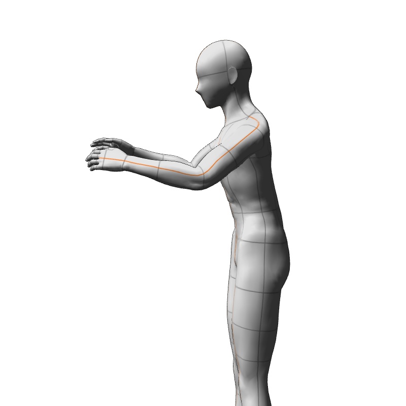 【フリー素材】需要が狭そうなポーズ参考素材⑱