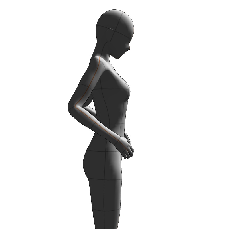 【フリー素材】需要が狭そうなポーズ参考素材⑱