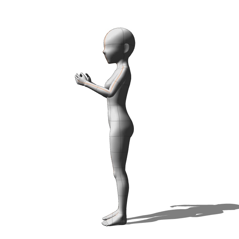 【フリー素材】需要が狭そうなポーズ参考素材⑱