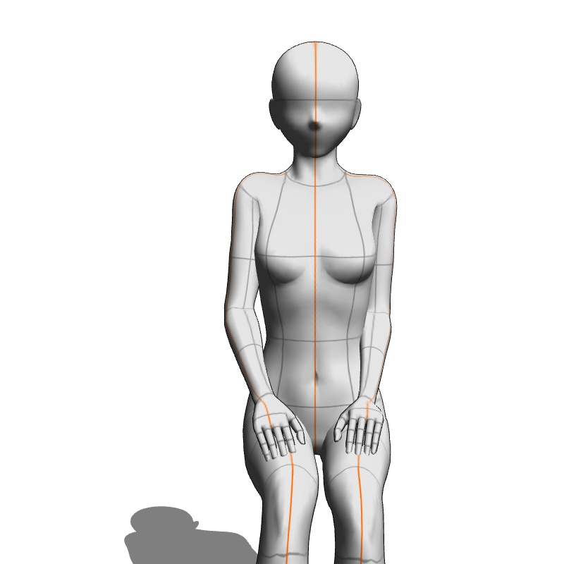 【フリー素材】需要が狭そうなポーズ参考素材⑲
