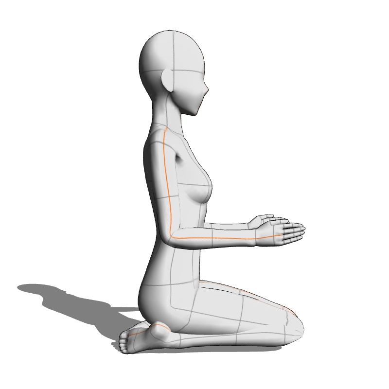 【フリー素材】需要が狭そうなポーズ参考素材⑲