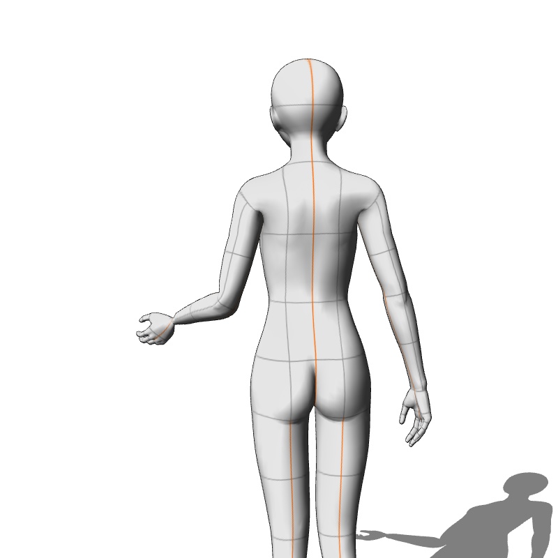 【フリー素材】需要が狭そうなポーズ参考素材⑳