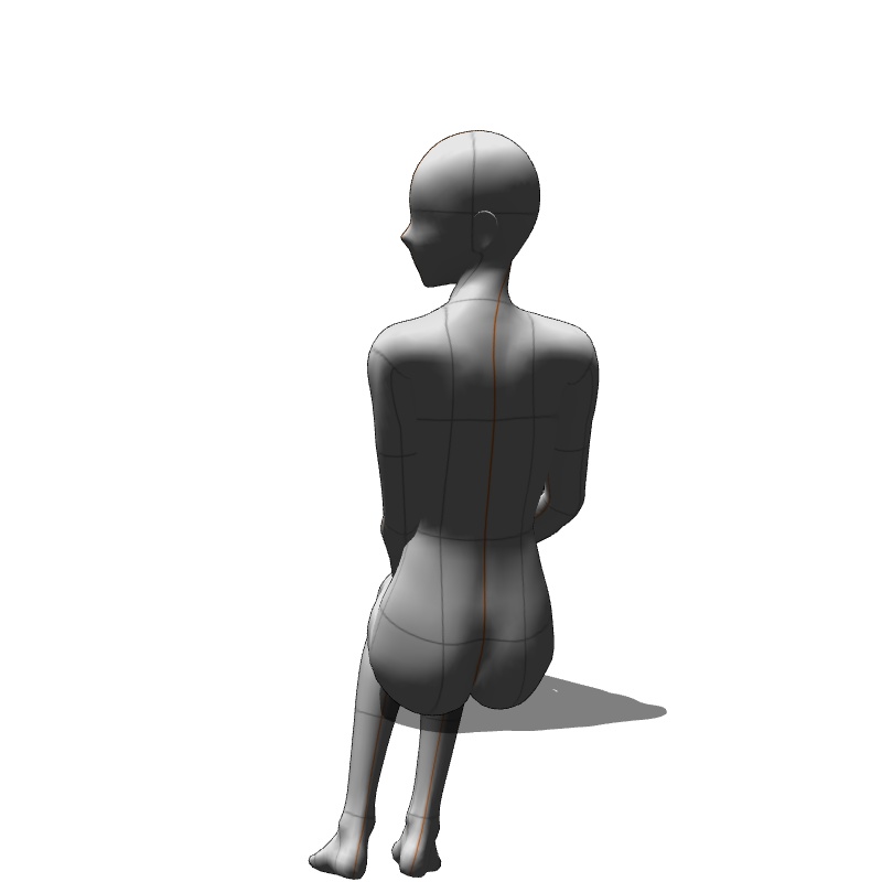 【フリー素材】需要が狭そうなポーズ参考素材⑳