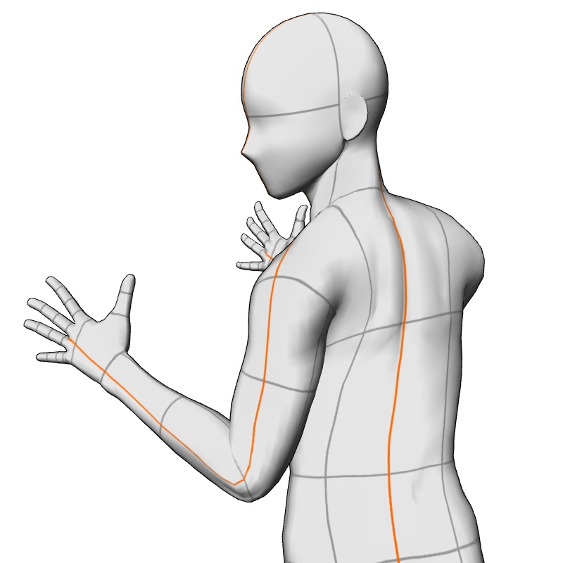 【フリー素材】需要が狭そうなポーズ参考素材⑳