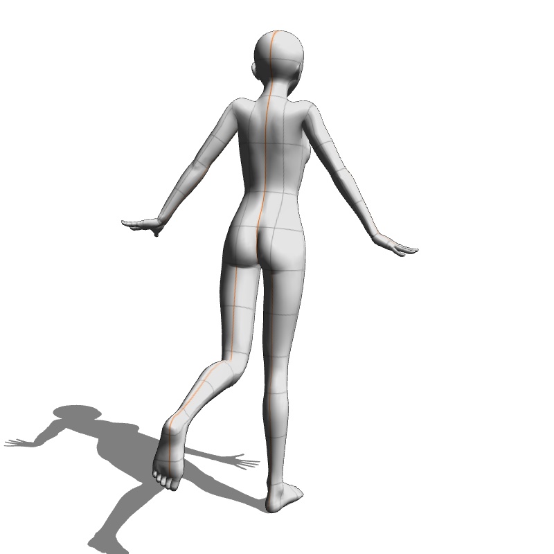 【フリー素材】需要が狭そうなポーズ参考素材⑳