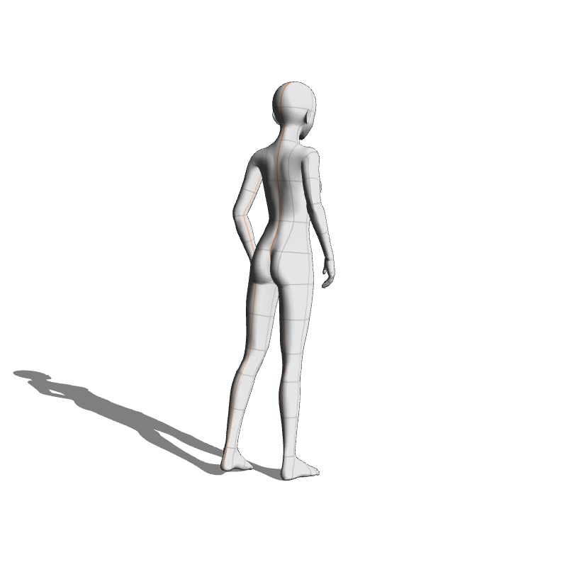 【フリー素材】需要が狭そうなポーズ参考素材⑳