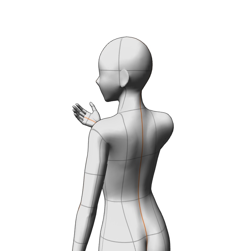 【フリー素材】需要が狭そうなポーズ参考素材⑳