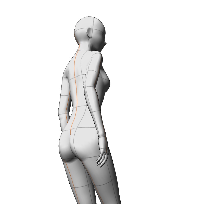 【フリー素材】需要が狭そうなポーズ参考素材⑳