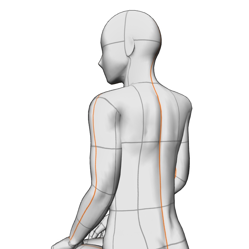 【フリー素材】需要が狭そうなポーズ参考素材⑳