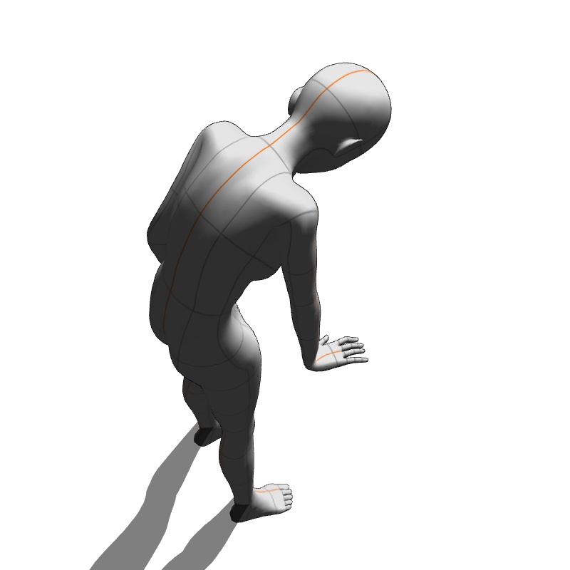 【フリー素材】需要が狭そうなポーズ参考素材㉑