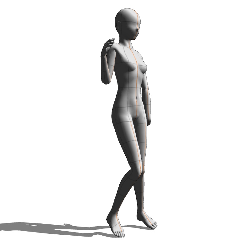 【フリー素材】需要が狭そうなポーズ参考素材㉑