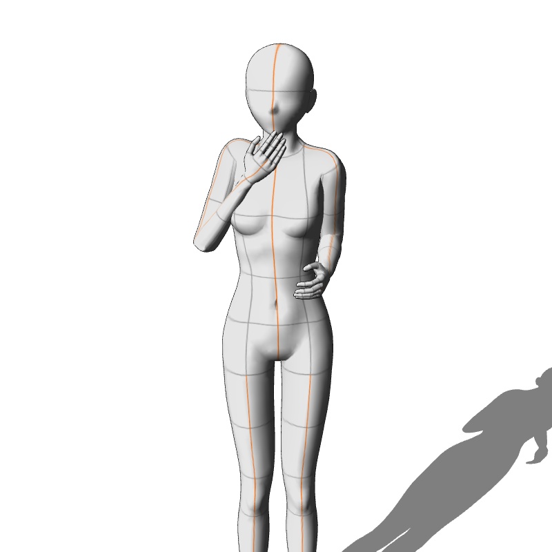 【フリー素材】需要が狭そうなポーズ参考素材㉑