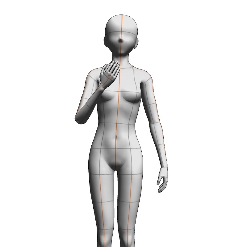 【フリー素材】需要が狭そうなポーズ参考素材㉒