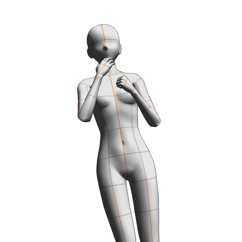 【フリー素材】需要が狭そうなポーズ参考素材㉒