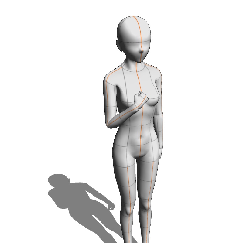 【フリー素材】需要が狭そうなポーズ参考素材㉒