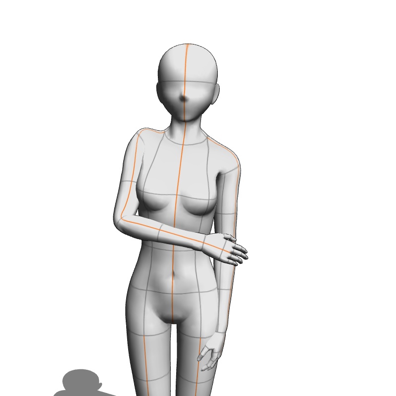 【フリー素材】需要が狭そうなポーズ参考素材㉒