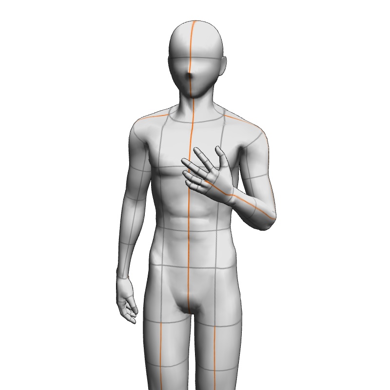 【フリー素材】需要が狭そうなポーズ参考素材㉒