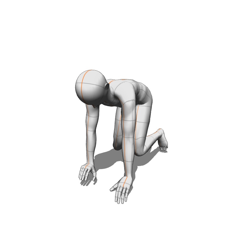 【フリー素材】需要が狭そうなポーズ参考素材㉓