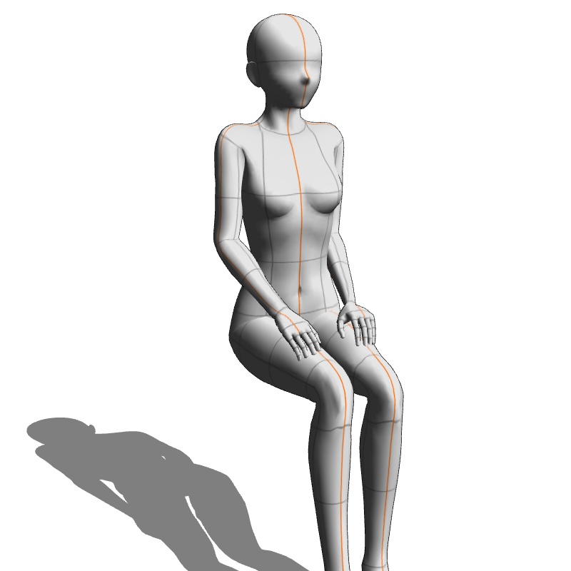 【フリー素材】需要が狭そうなポーズ参考素材㉓