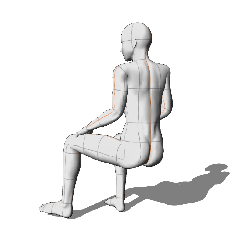 【フリー素材】需要が狭そうなポーズ参考素材㉓