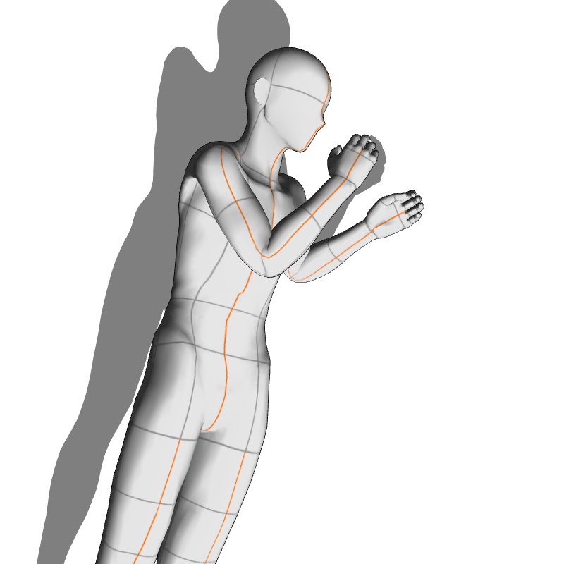 【フリー素材】需要が狭そうなポーズ参考素材㉓