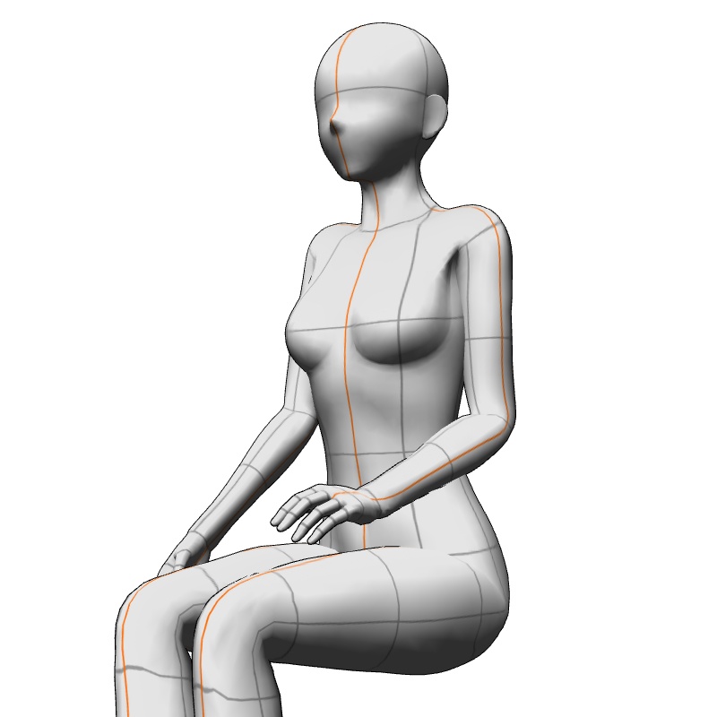【フリー素材】需要が狭そうなポーズ参考素材㉓