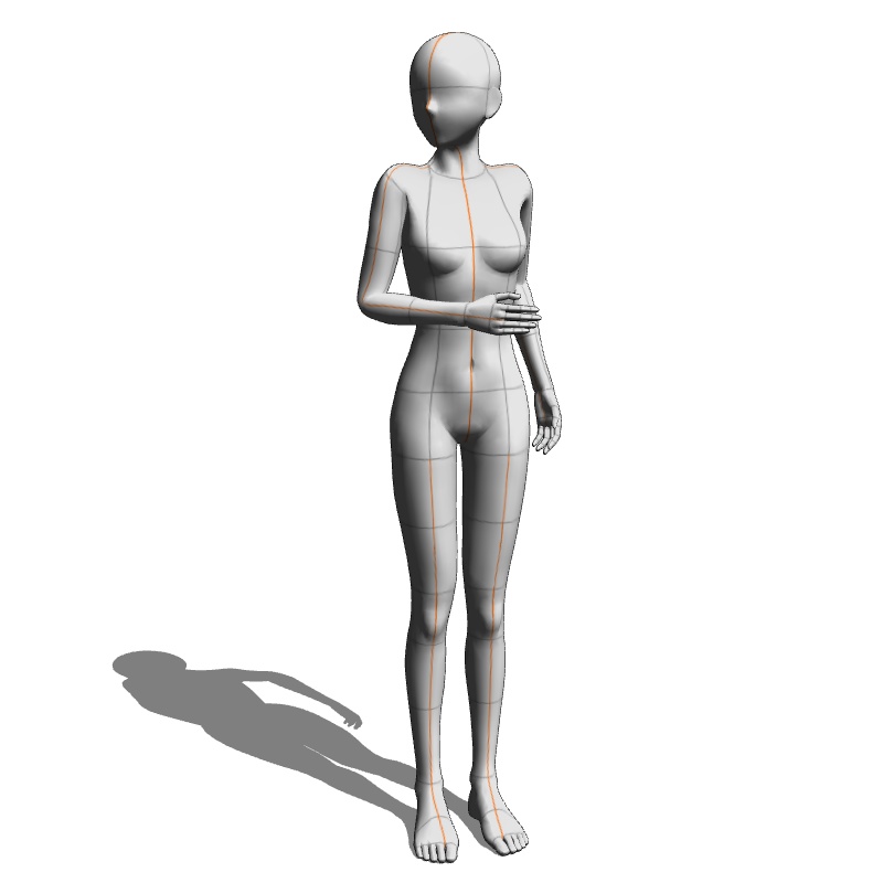 【フリー素材】需要が狭そうなポーズ参考素材㉔