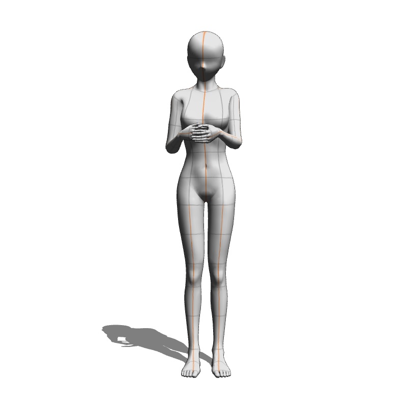 【フリー素材】需要が狭そうなポーズ参考素材㉔