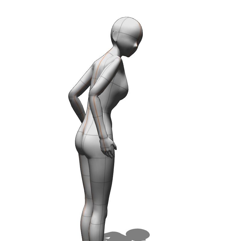 【フリー素材】需要が狭そうなポーズ参考素材㉔