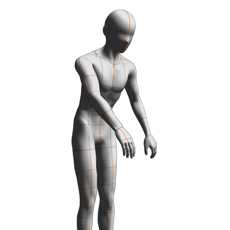 【フリー素材】需要が狭そうなポーズ参考素材㉔