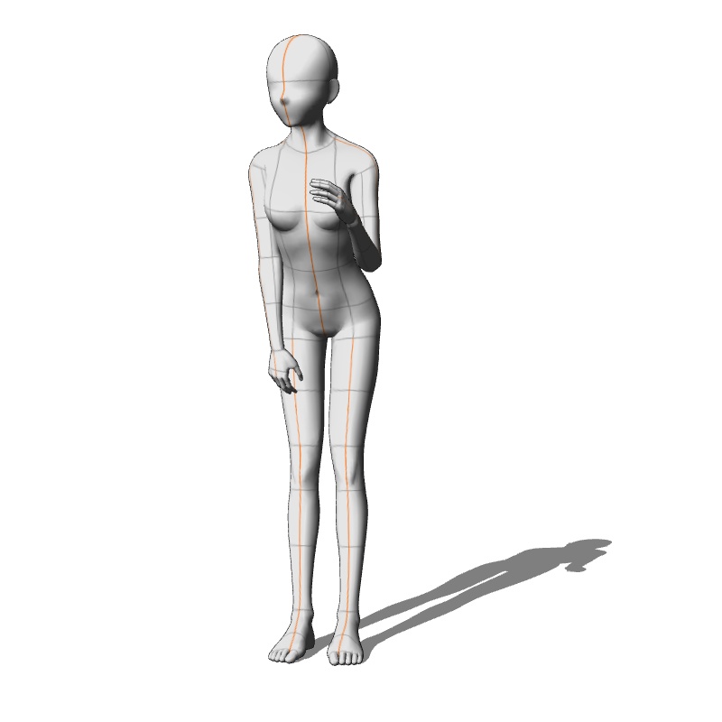 【フリー素材】需要が狭そうなポーズ参考素材㉔