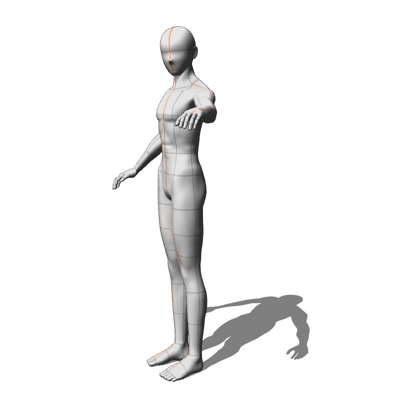 【フリー素材】需要が狭そうなポーズ参考素材㉔