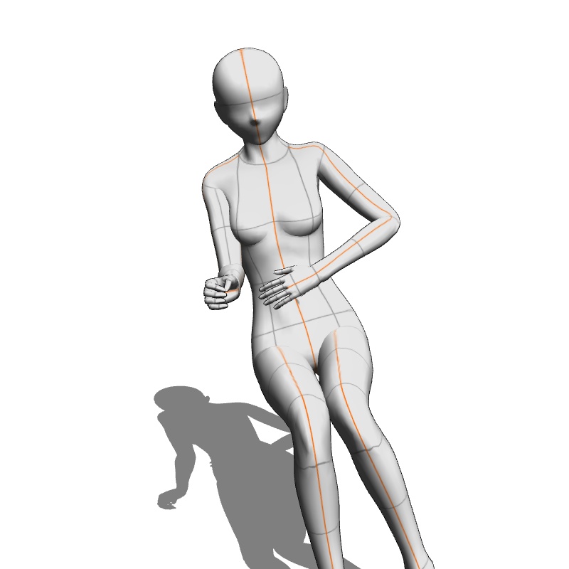 【フリー素材】需要が狭そうなポーズ参考素材㉕