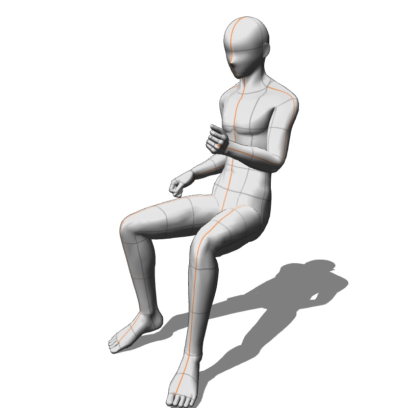 【フリー素材】需要が狭そうなポーズ参考素材㉕