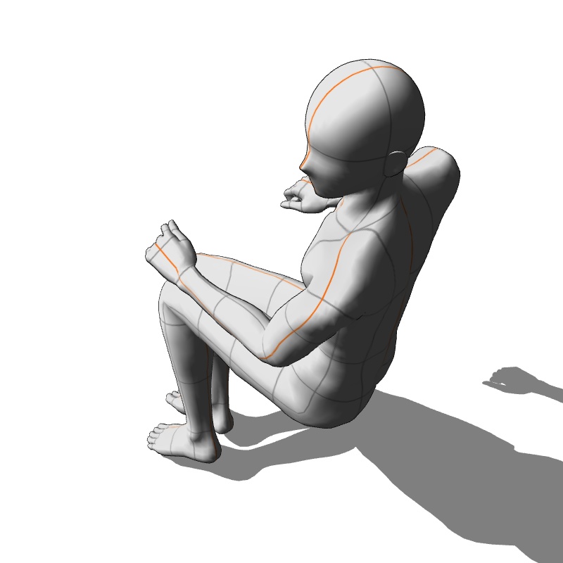 【フリー素材】需要が狭そうなポーズ参考素材㉕