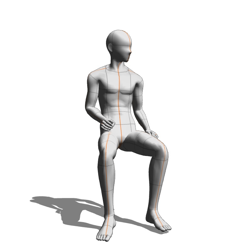 【フリー素材】需要が狭そうなポーズ参考素材㉕