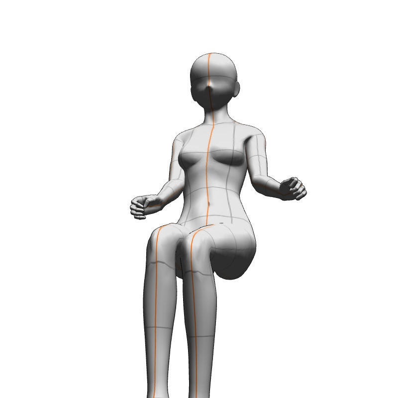 【フリー素材】需要が狭そうなポーズ参考素材㉕