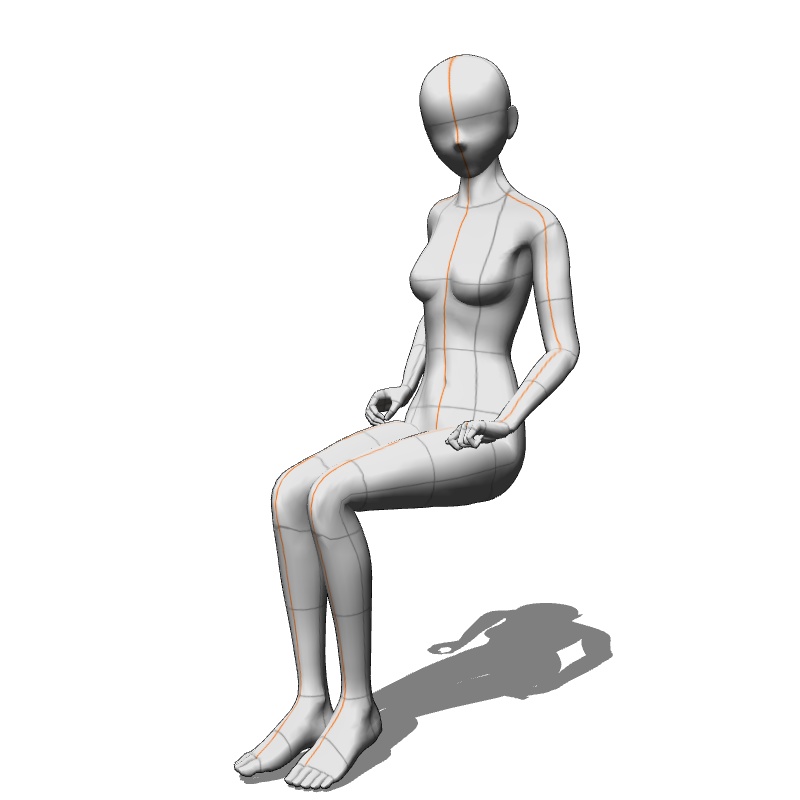 【フリー素材】需要が狭そうなポーズ参考素材㉕