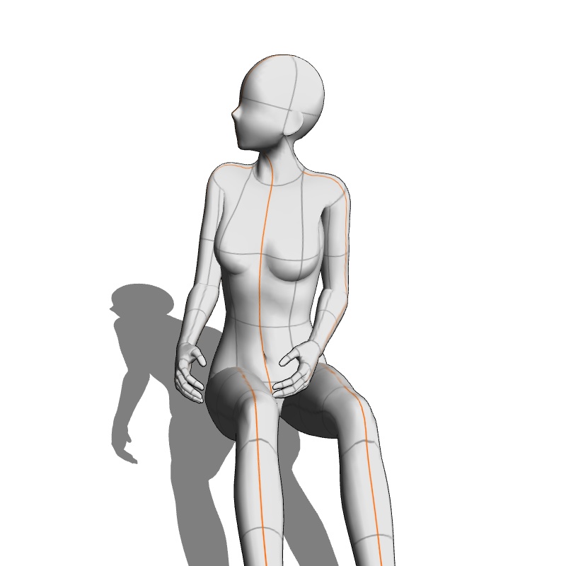 【フリー素材】需要が狭そうなポーズ参考素材㉕