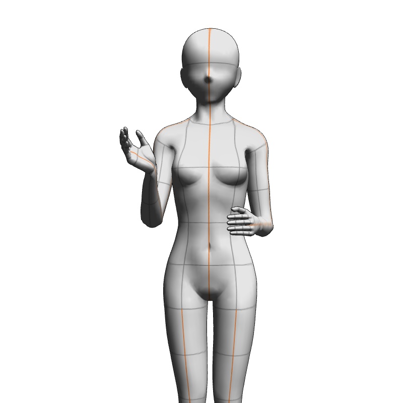 【フリー素材】需要が狭そうなポーズ参考素材㉖