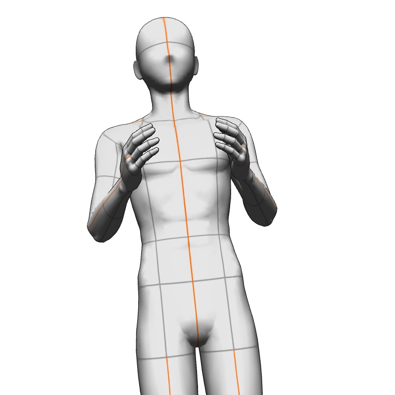 【フリー素材】需要が狭そうなポーズ参考素材㉖