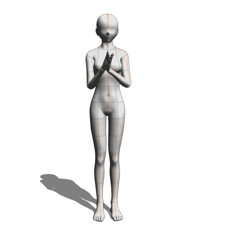 【フリー素材】需要が狭そうなポーズ参考素材㉖