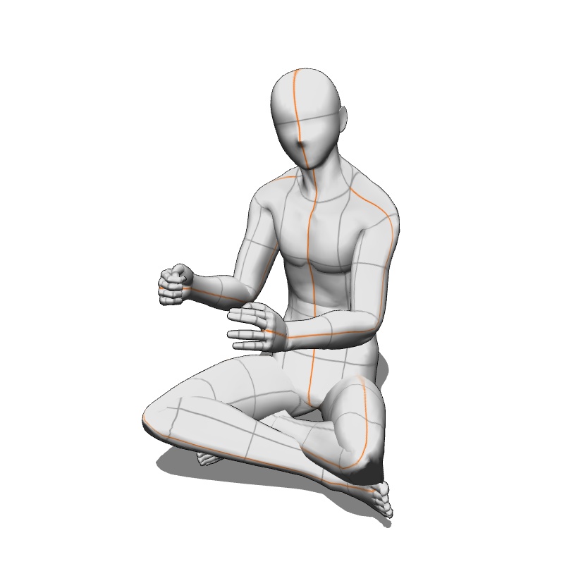 【フリー素材】需要が狭そうなポーズ参考素材EX
