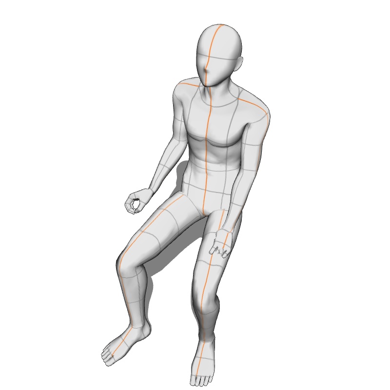 【フリー素材】需要が狭そうなポーズ参考素材EX