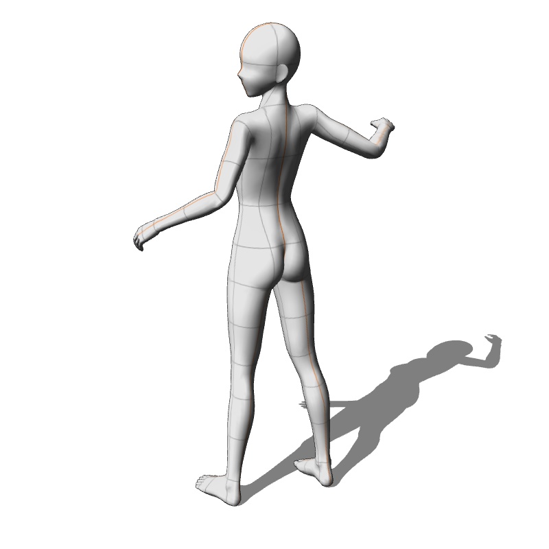 【フリー素材】需要が狭そうなポーズ参考素材EX