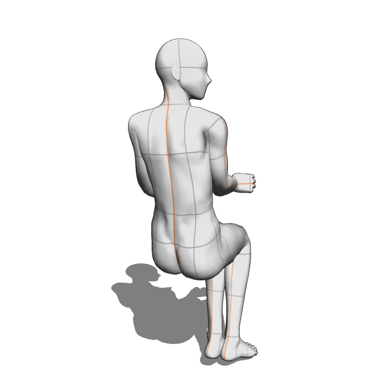 【フリー素材】需要が狭そうなポーズ参考素材EX