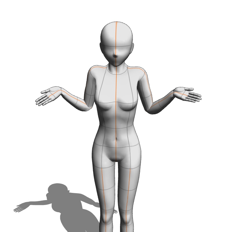 【フリー素材】需要が狭そうなポーズ参考素材EX