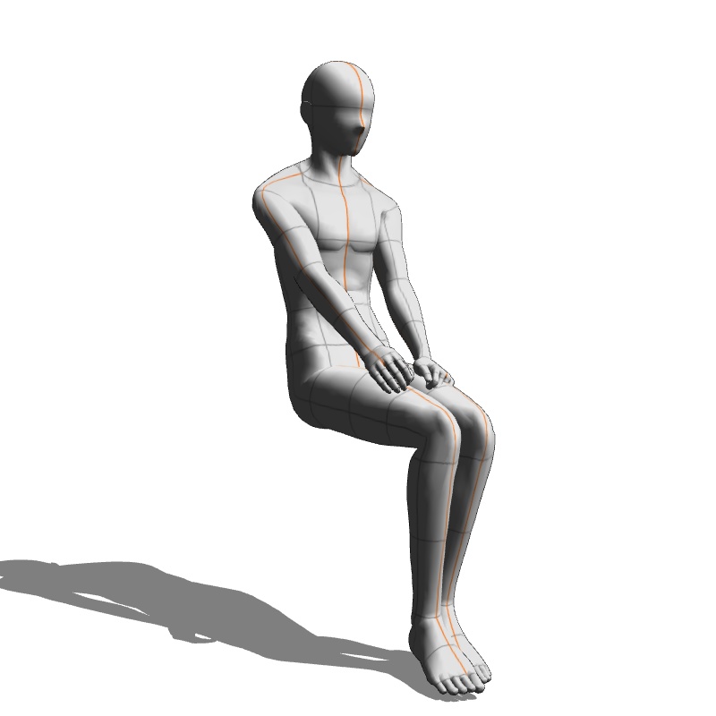 【フリー素材】需要が狭そうなポーズ参考素材EX