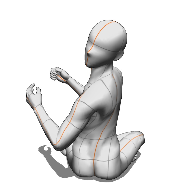 【フリー素材】需要が狭そうなポーズ参考素材EX