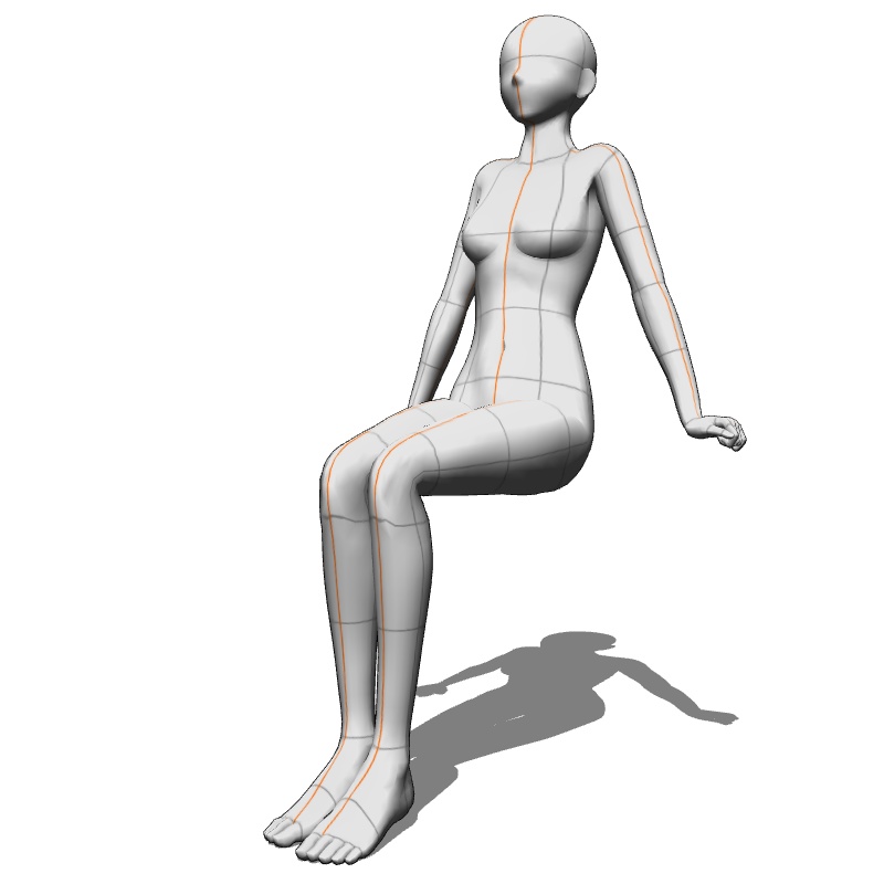 【フリー素材】需要が狭そうなポーズ参考素材EX